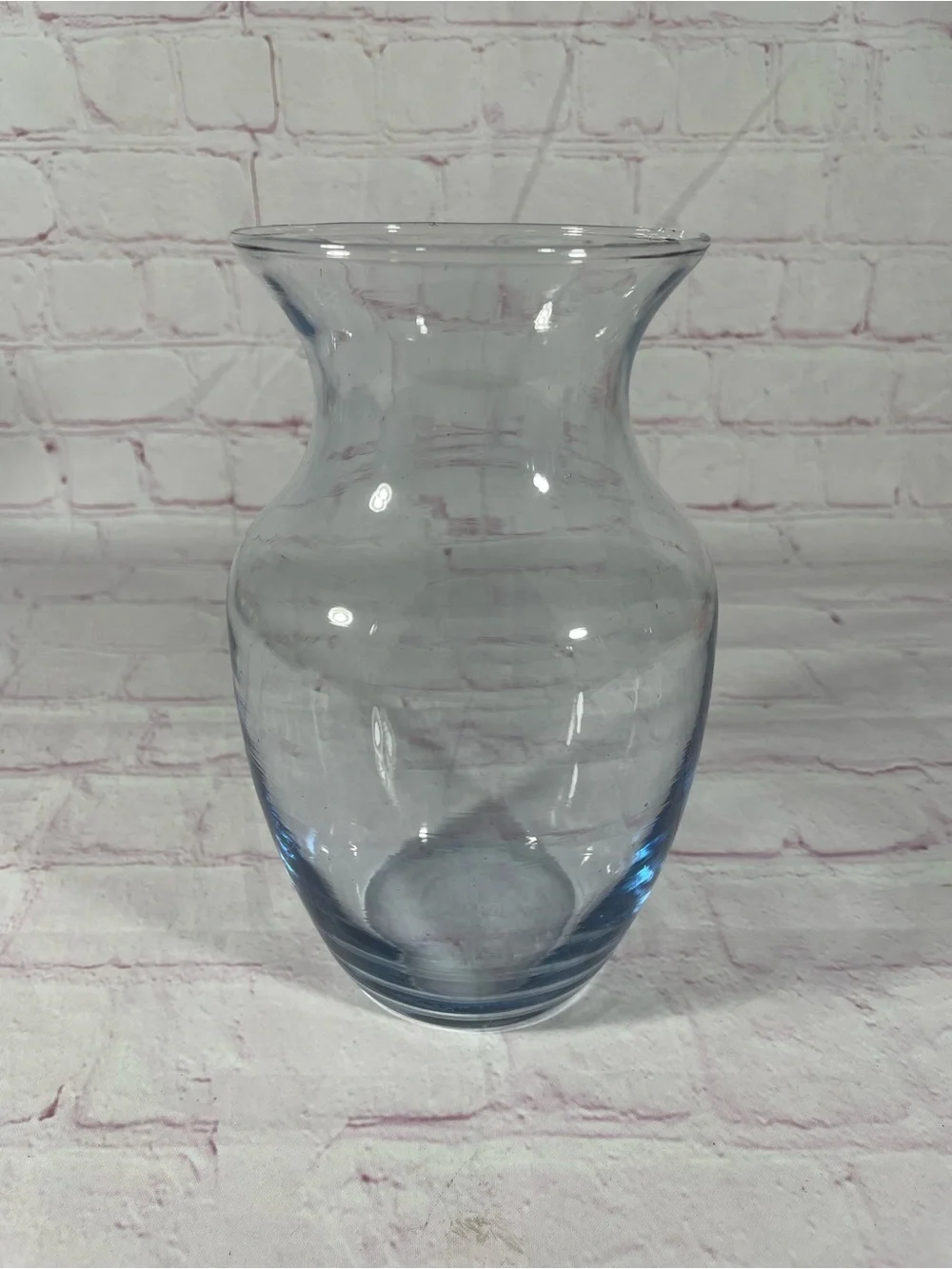Blue Tinted Glass Vase 8”